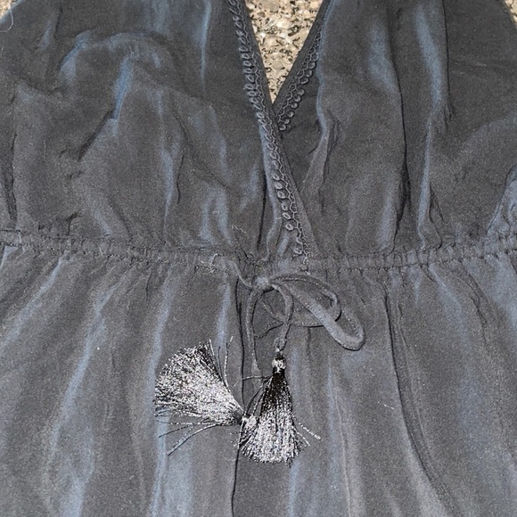 Victoria’s Secret Black Surplice Top Semi Sheer Romper - Picture 3 of 8